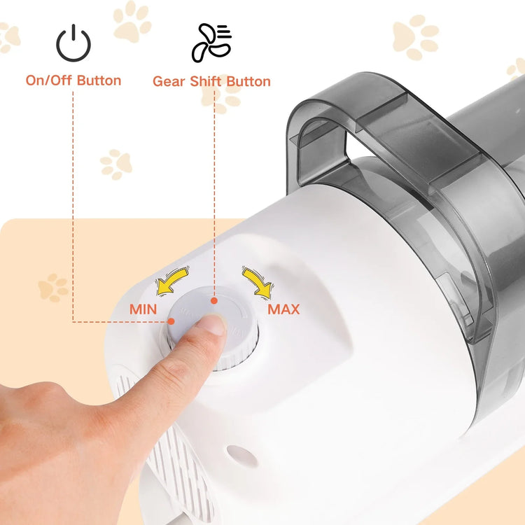 Kit de Toilettage pour Animaux 6-en-1 avec Aspiration Puissante pour Chiens et Chats