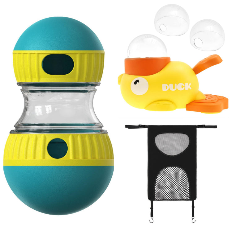 Jouet interactif distributeur de croquettes pour chien (alimentation lente, balle casse-tête)
