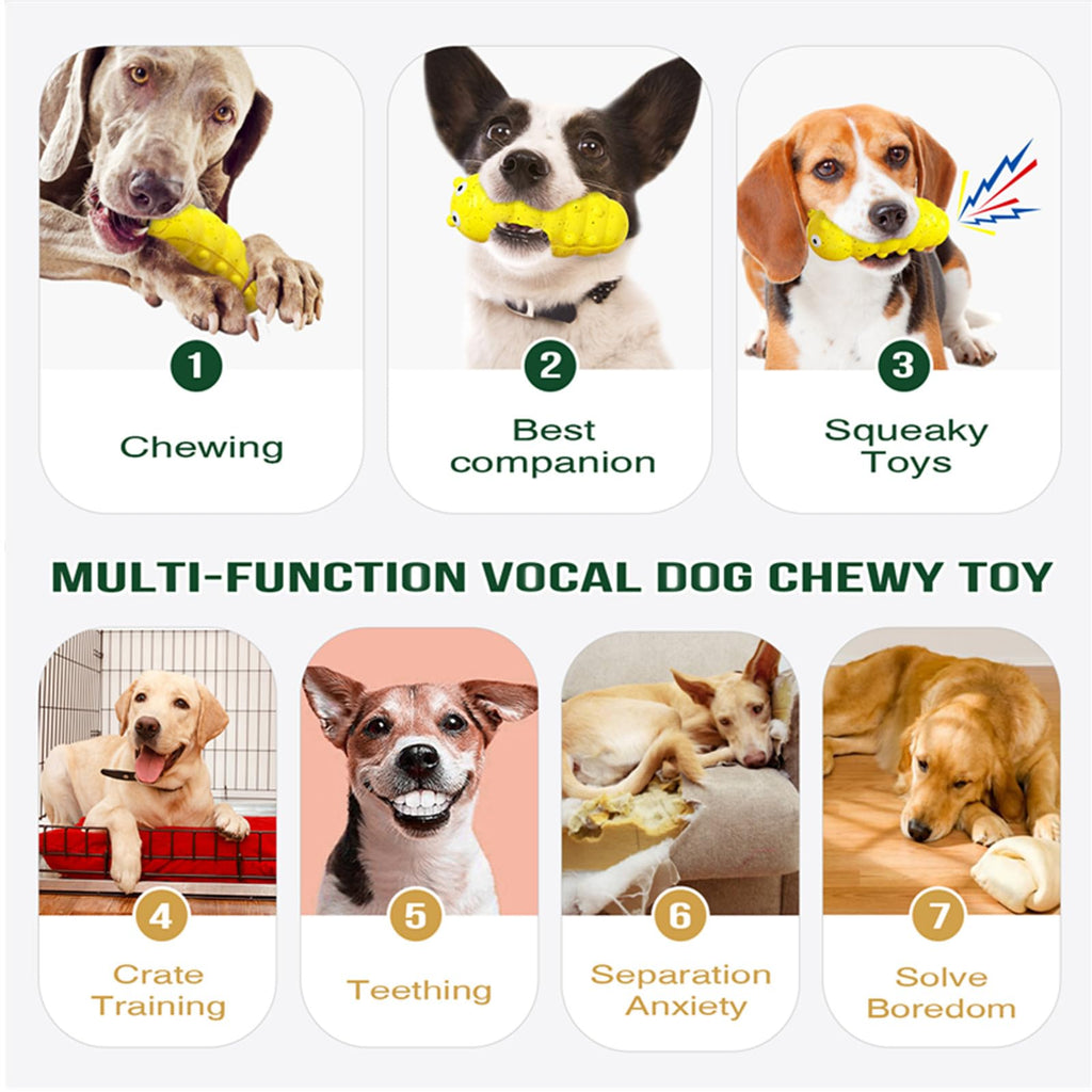 Jouet couineur indestructible pour chiens mâcheurs agressifs
