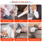 Kit de Toilettage pour Animaux 6-en-1 avec Aspiration Puissante pour Chiens et Chats
