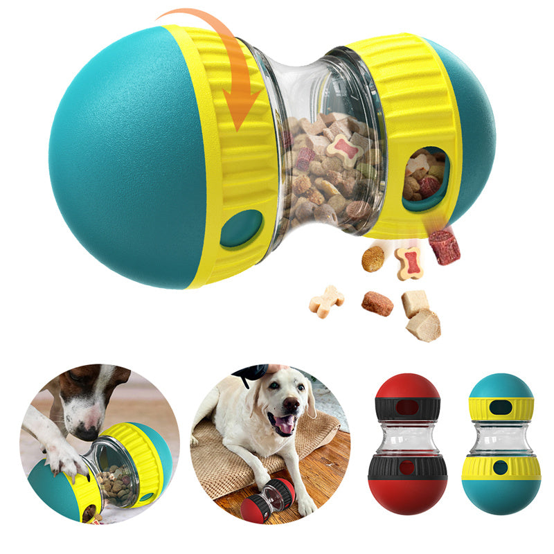 Jouet interactif distributeur de croquettes pour chien (alimentation lente, balle casse-tête)