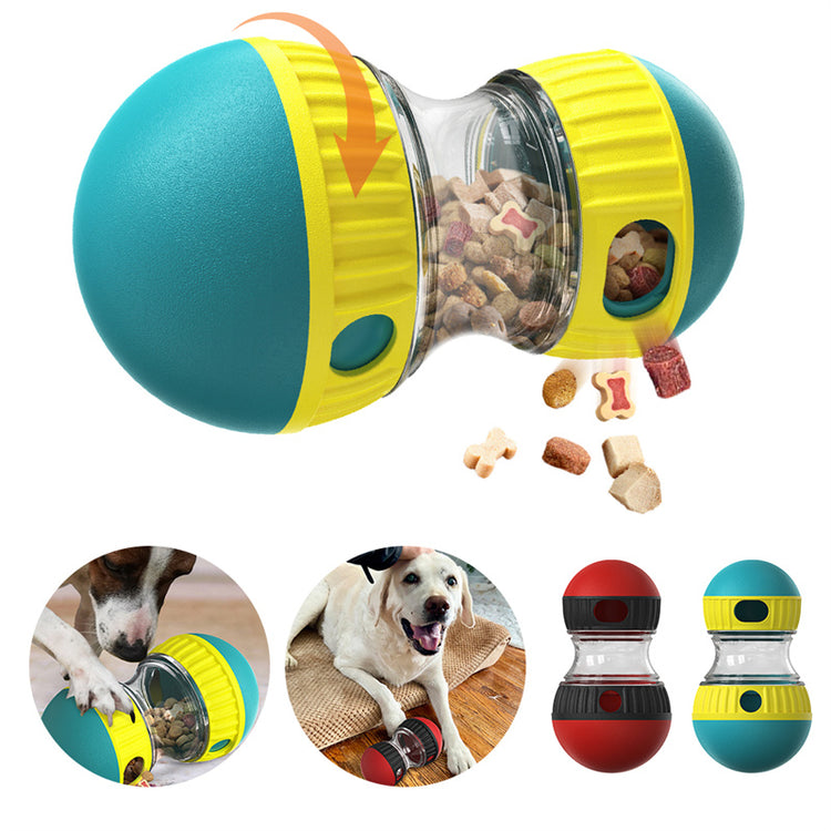 Jouet interactif distributeur de croquettes pour chien (alimentation lente, balle casse-tête)