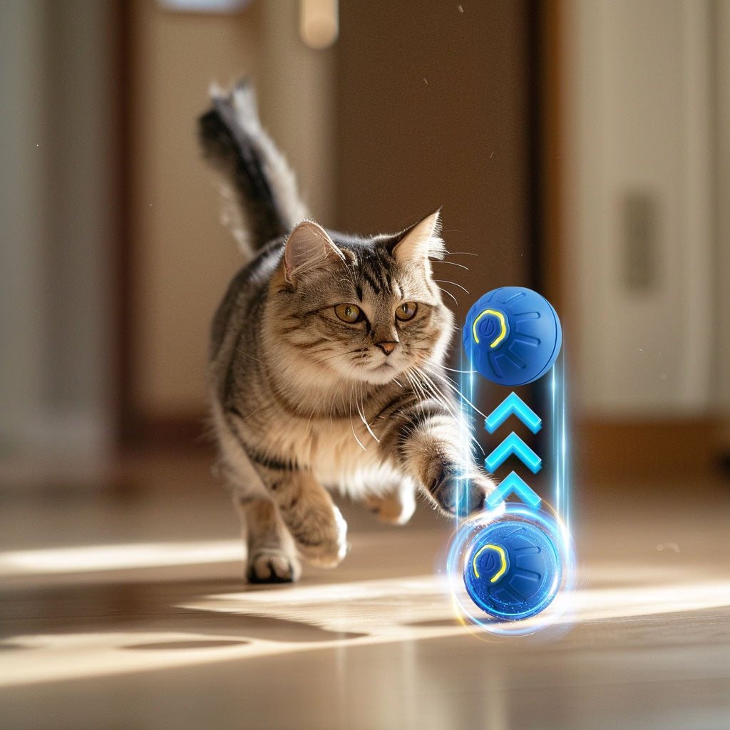 Smart Bounce Ball for Dogs & Cats (USB Rechargeable)